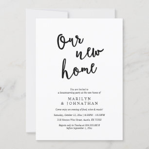 Our new home, Rustic Housewarming party Invitation