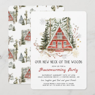 Our New Neck of the Woods Housewarming Party  Invitation