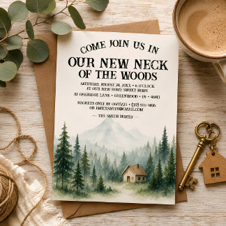 Our New Neck Of The Woods | Housewarming Party Invitation