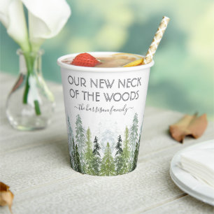 Our New Neck Of The Woods   Housewarming Party Paper Cups