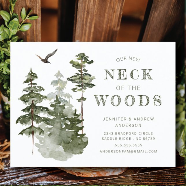 Our New Neck of the Woods | Moving Announcement Postcard (Creator Uploaded)