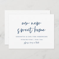 Our new Sweet Home Address Announcement, Modern Po