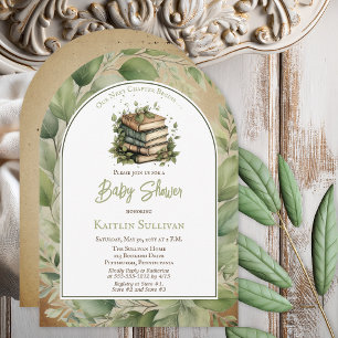 Our Next Chapter Begins Books Baby Shower Invitation