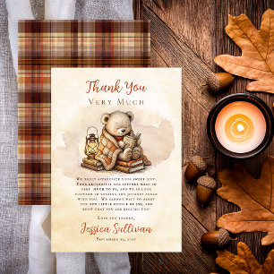 Our Next Chapter Cosy Little Cub Baby Shower Thank You Card