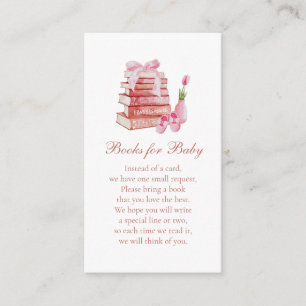 Our next chapter Story book Pink Girl Baby shower  Enclosure Card