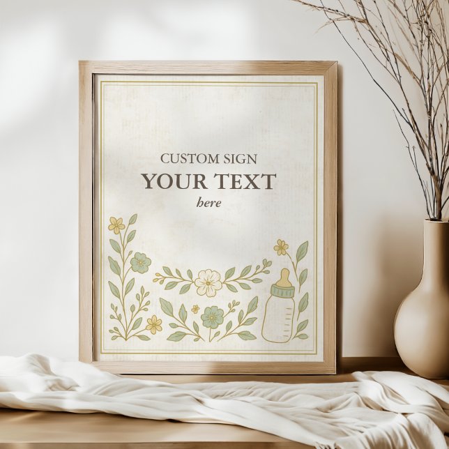 Our Next Chapter Storybook Baby Shower Custom Sign (Our Next Chapter Custom Matching Sign)