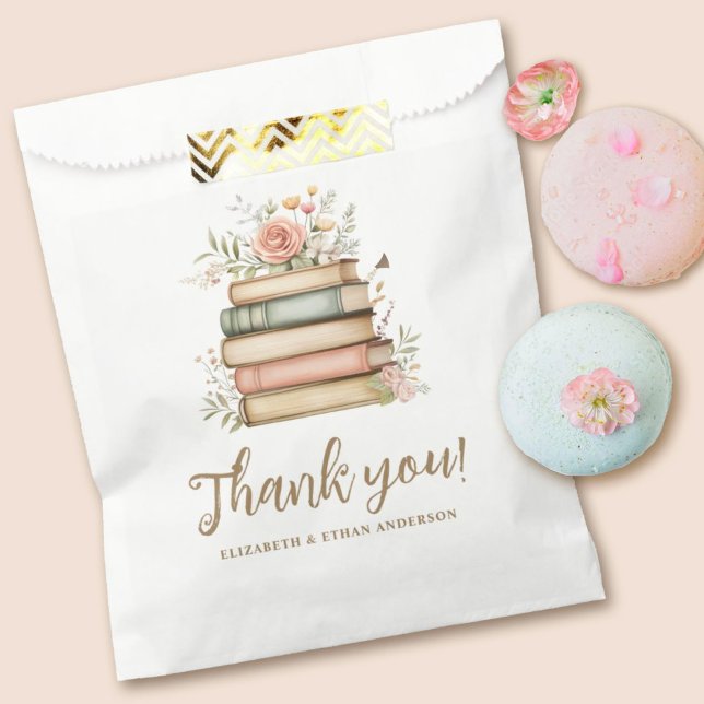 Our Next Chapter Storybook Baby Shower Thank You Favour Bag (give a special treat for your guests in this pretty book themed baby shower favor bag.)