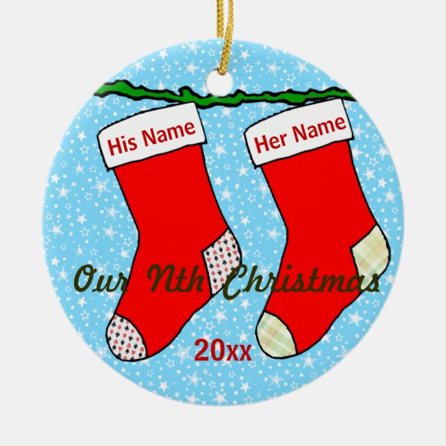 Our Nth Christmas Ceramic Tree Decoration (Front)