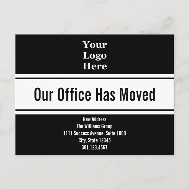 Our Office Has Moved Branded Moving Announcement Postcard (Front)