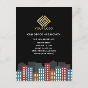 Our Office Has Moved Change Of Address Business Postcard