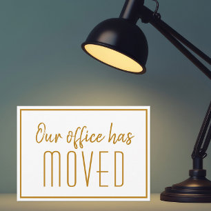 Our Office Has Moved Chic Gold Business Moving Announcement