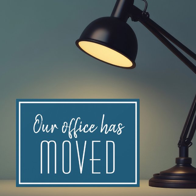 Our Office Has Moved Simple Blue Business Moving Announcement (Creator Uploaded)