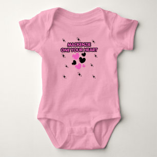 OUR ONE HEART, PINK 1ST BIRTHDAY PARTY BABY BODYSUIT