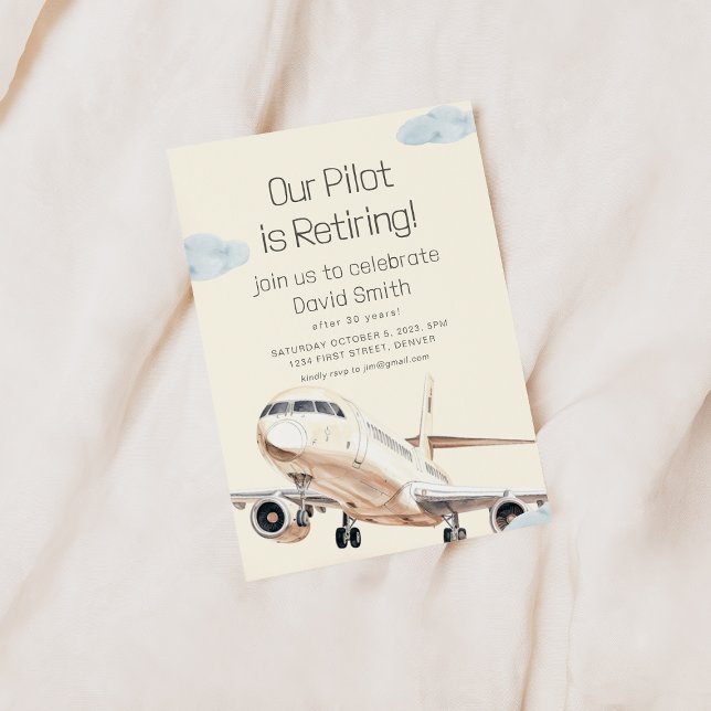 Our Pilot is Retiring Party Invitation (Creator Uploaded)