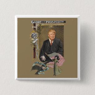 Our President Trump 15 Cm Square Badge