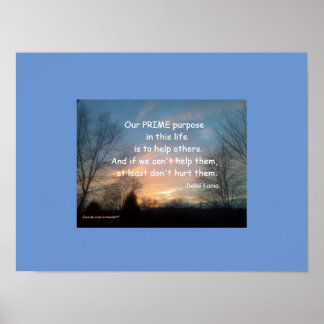 OUR PRIME PURPOSE POSTER