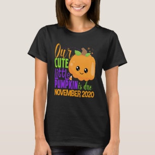 Our Pumpkin Due November 2020 Pregnancy Halloween  T-Shirt