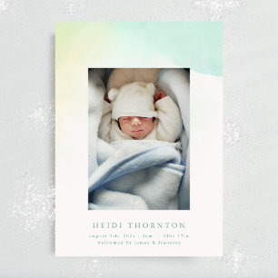 our rainbow baby border photo baby birth announcement