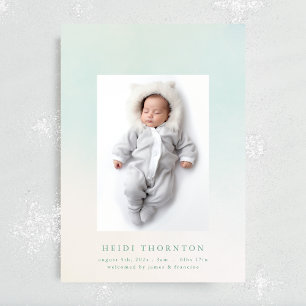 our rainbow baby border photo baby birth announcement