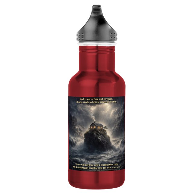 Our refuge & strength 532 ml water bottle (Right)