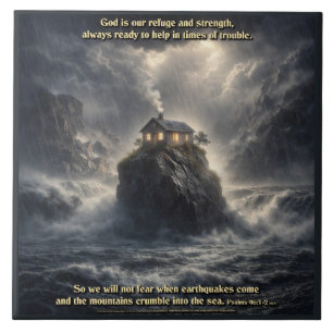 Our refuge & strength ceramic tile