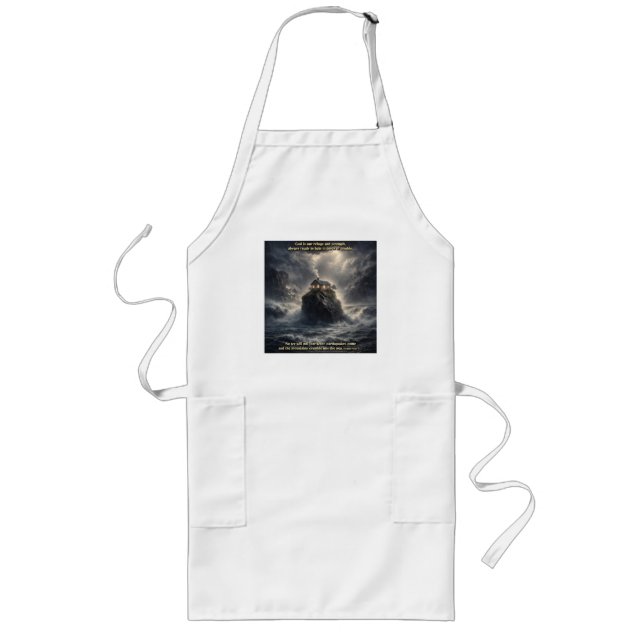 Our refuge & strength long apron (Front)