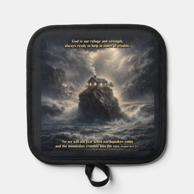 Our refuge & strength pot holder (Front)