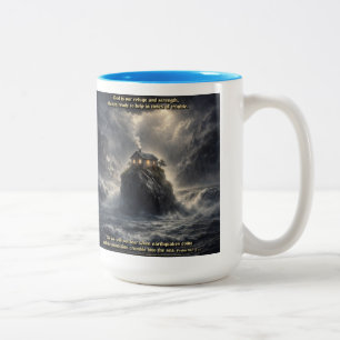 Our refuge & strength Two-Tone coffee mug