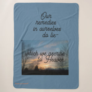 OUR REMEDIES IN OURSELVES SHAKESPEARE SHERPA BLANKET