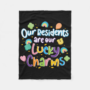 Our Residents Are Our Lucky Charms Caregiver St Pa Fleece Blanket