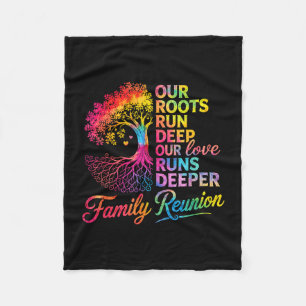Our roots family reunion fleece blanket
