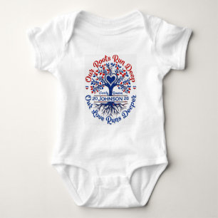 Our Roots Run Deep Family Heritage Reunion Design Baby Bodysuit