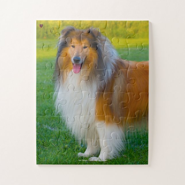 Our Rough Collie Our Family Pet Jigsaw Puzzle (Vertical)
