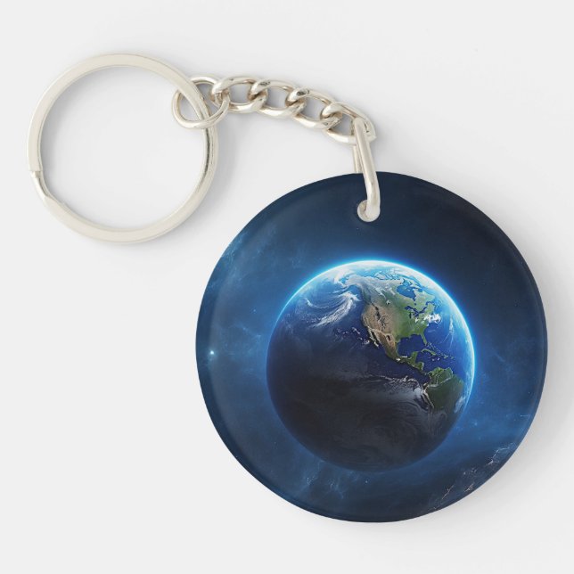 Our Sapphire Home in Space Key Ring (Front)