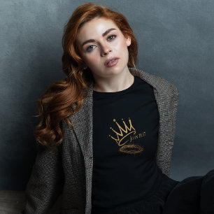 OUR SAVIOR KING Christian Women's Black Christmas  T-Shirt