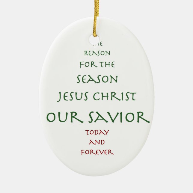 Our Saviour Tree Ceramic Ornament (Front)