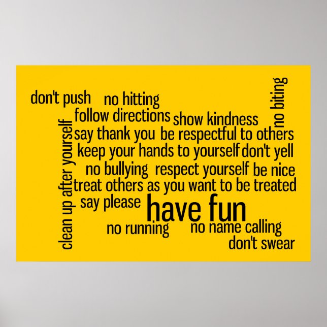 Our School Classroom Rules Poster (Front)