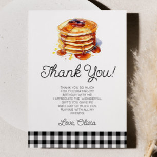 Our Short Stack Pancakes Breakfast Birthday Party Thank You Card