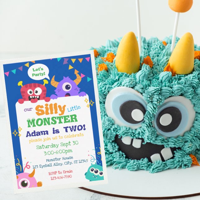 Our Silly Little Monster Birthday  Invitation (Creator Uploaded)