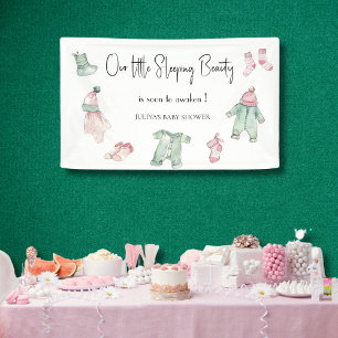 Our sleeping beauty  baby shower  banner