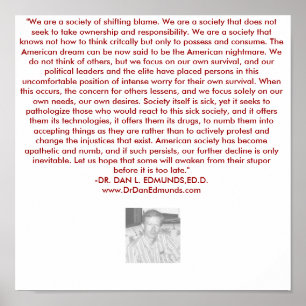 OUR SOCIETY IN DISTRESS POSTER