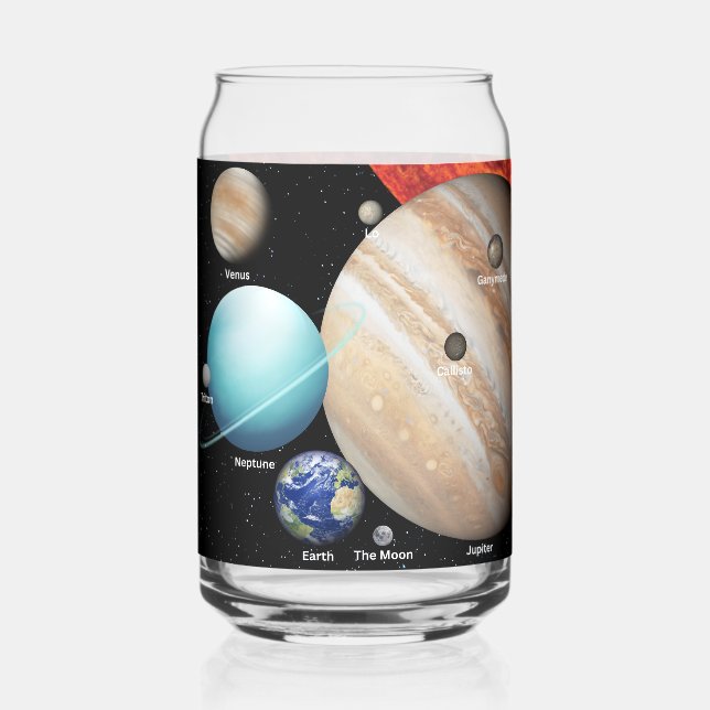 Our Solar System Can Glass (Front)