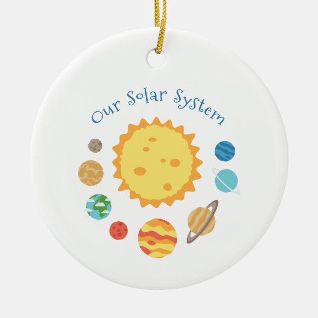 Our Solar System Ceramic Ornament (Front)