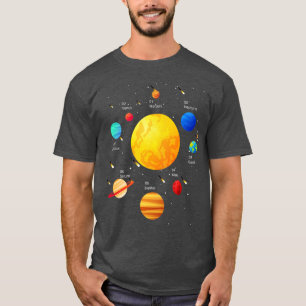Our Solar System Graphic Planets And Space T-Shirt