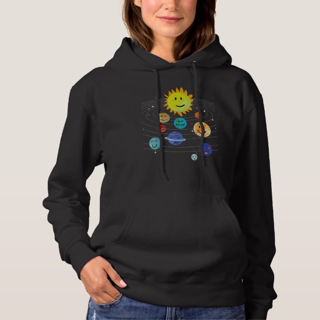 Our Solar System planet Science Education Space bo Hoodie (Front)