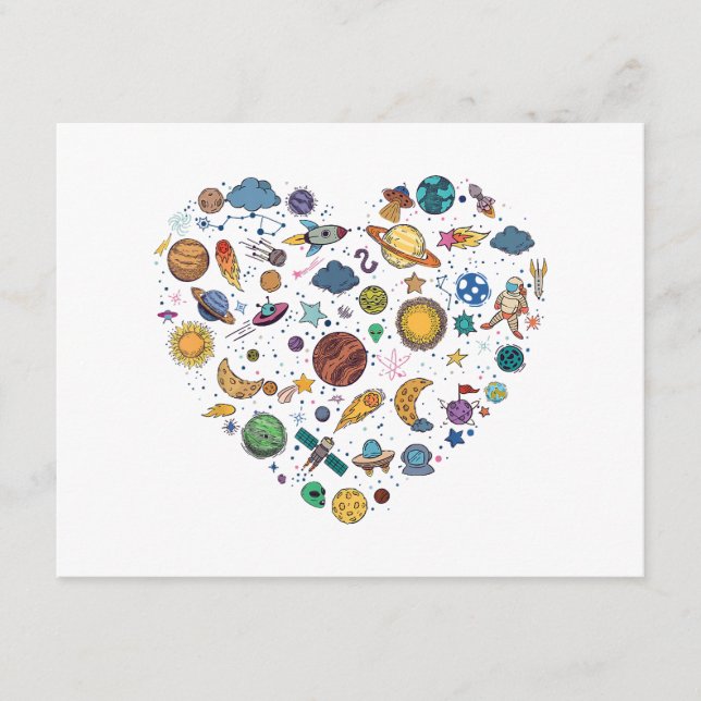 Our Solar System planet, Science Education Space k Enclosure Card (Front)