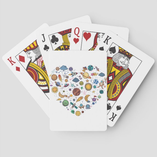 Our Solar System planet, Science Education Space k Playing Cards (Back)