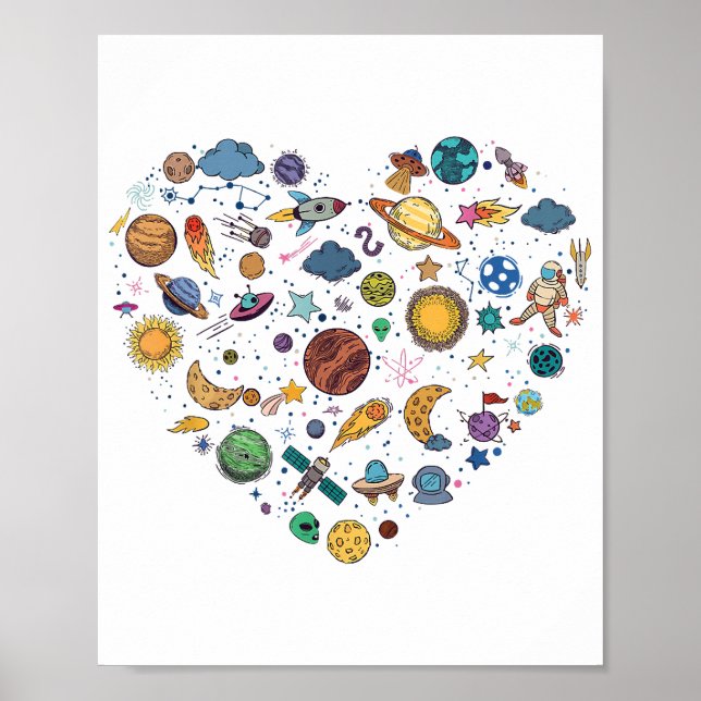 Our Solar System planet, Science Education Space k Poster (Front)