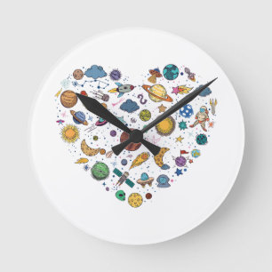 Our Solar System planet, Science Education Space k Round Clock