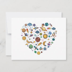 Our Solar System planet, Science Education Space k Thank You Card